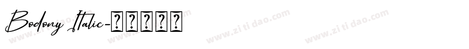 Bodony Italic字体转换